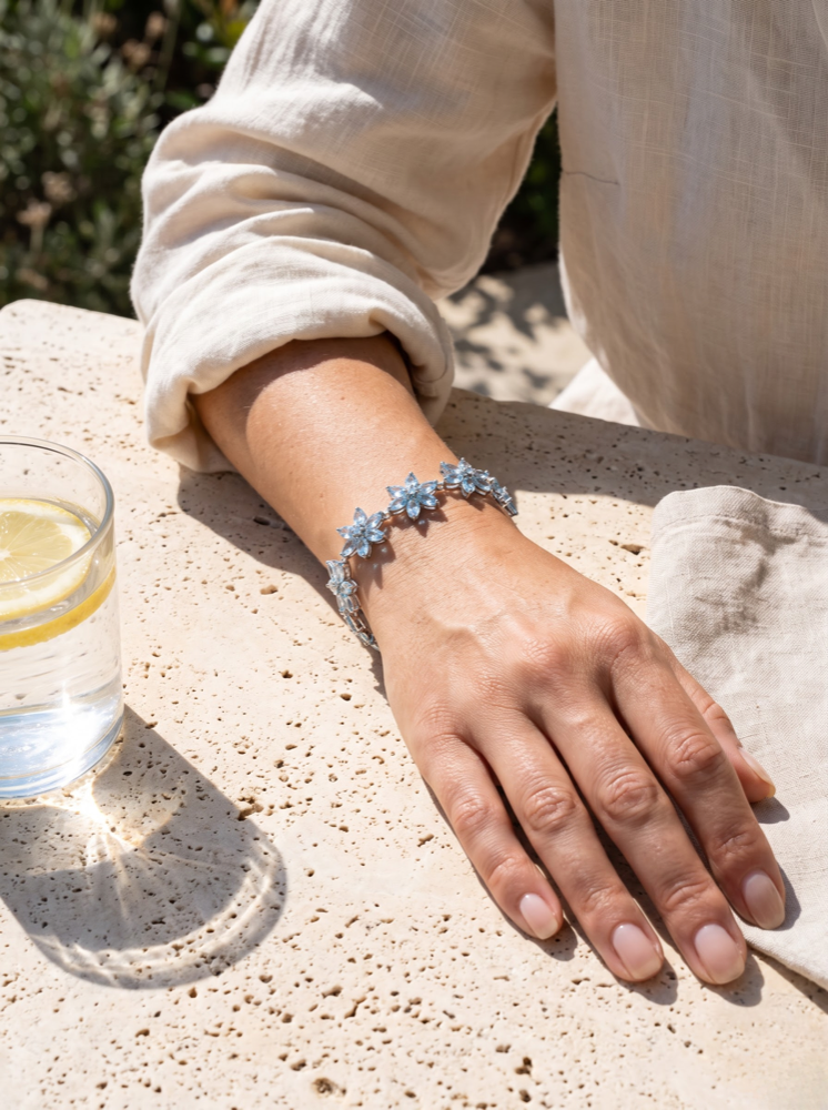 Looks so expensive with a simple linen top.